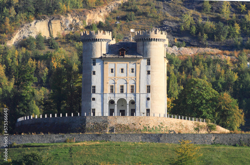 Historic castle of Aymavilles in Aosta valley, Italy 