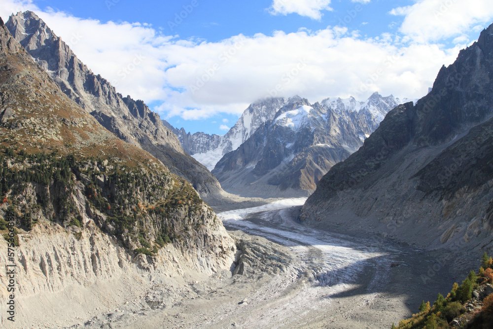 Obraz premium Swiss mountain landscape with aletsch glacier, unesco world heritage in Switzerland