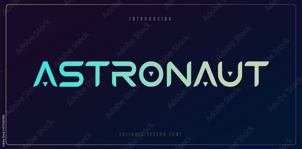 Futuristic Space Astronaut Vector Editable Text Effect Template Futuristic Space Astronaut Vector Editable Text Effect Template