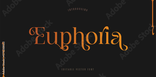 Editable text style effect - Euphoria text style theme.