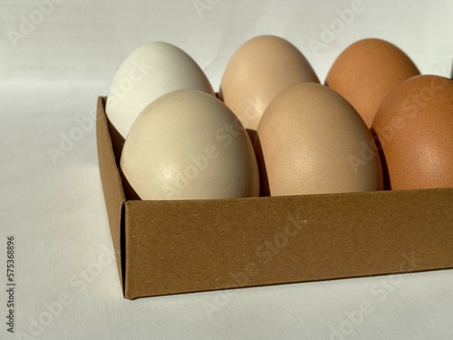 eggs in carton box photo