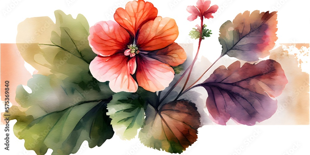 watercolor Flower,digital illustration generative AI