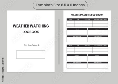 Weather Watching Log Book and KDP Interior
