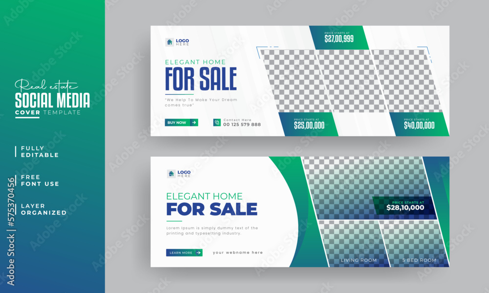 Real estate Facebook cover Banner template design, Set of elegant modern abstract home for sale corporate business Facebook cover, banner, social media post, timeline cover, web banner, design Real estate Facebook cover Banner template design, Set of elegant modern abstract home for sale corporate business Facebook cover, banner, social media post, timeline cover, web banner, design