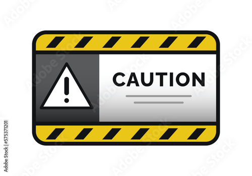 caution board sign with danger symbol vector
