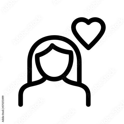 woman in love icon or logo isolated sign symbol vector illustration - high quality black style vector icons