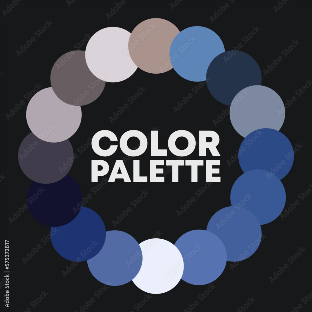 Universal circular color palette 2023. Vector illustration