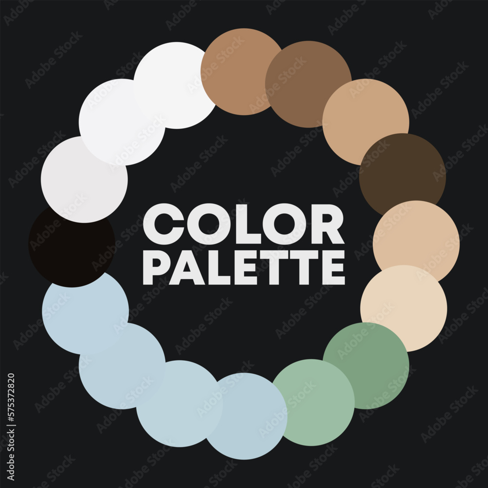 Universal circular color palette 2023. Vector illustration