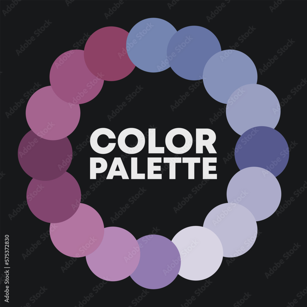 Universal circular color palette 2023. Vector illustration