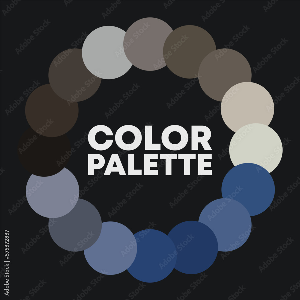 Universal circular color palette 2023. Vector illustration
