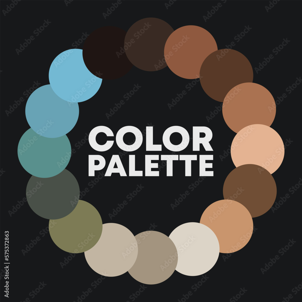 Universal circular color palette 2023. Vector illustration