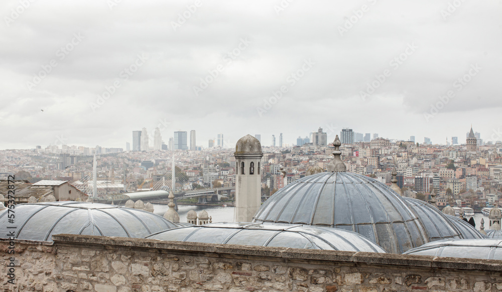 istanbul view between istanbul suleymaniye mosque domes istanbul view between istanbul suleymaniye mosque domes