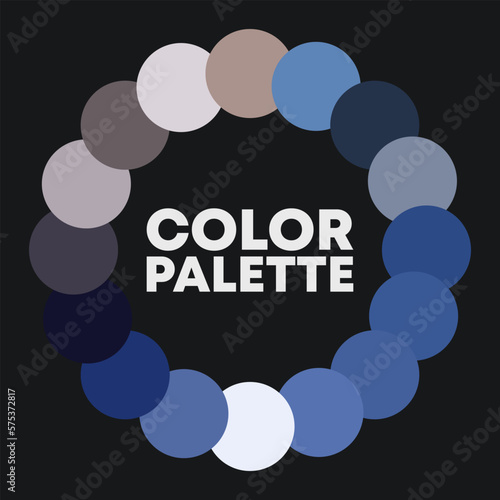 Obraz na płótnie Universal circular color palette 2023. Vector illustration w salonie