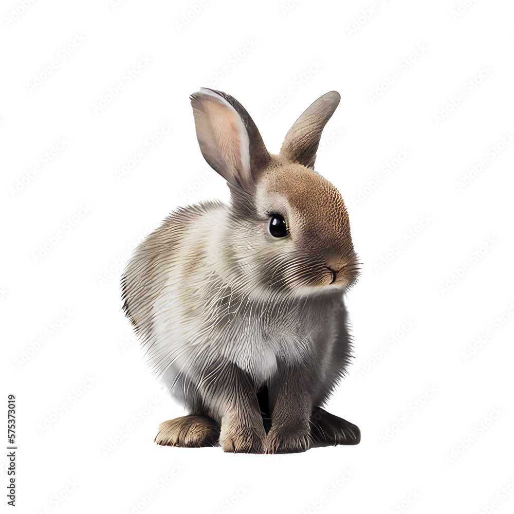 Obraz premium white rabbit isolated on white