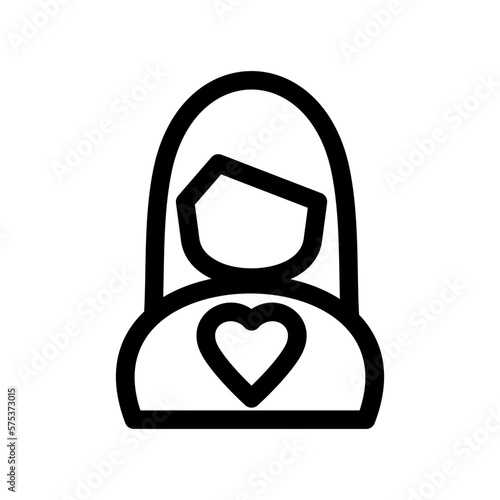 woman in love icon or logo isolated sign symbol vector illustration - high quality black style vector icons