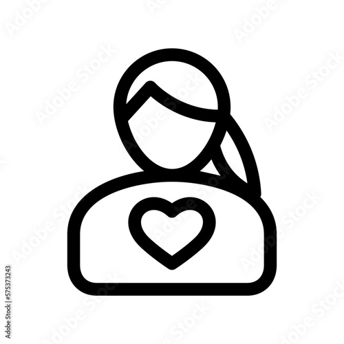 woman in love icon or logo isolated sign symbol vector illustration - high quality black style vector icons
