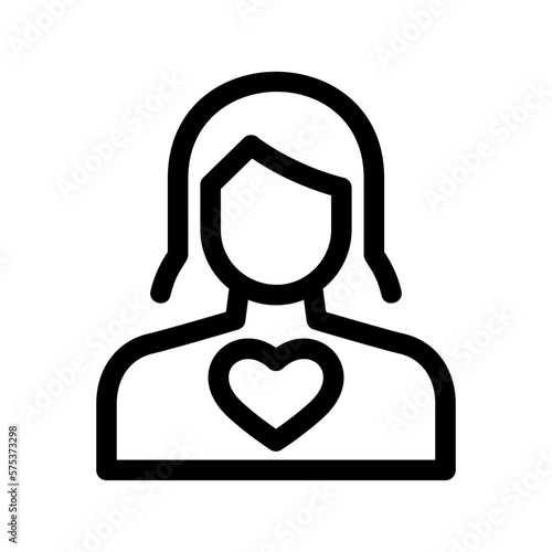 woman in love icon or logo isolated sign symbol vector illustration - high quality black style vector icons