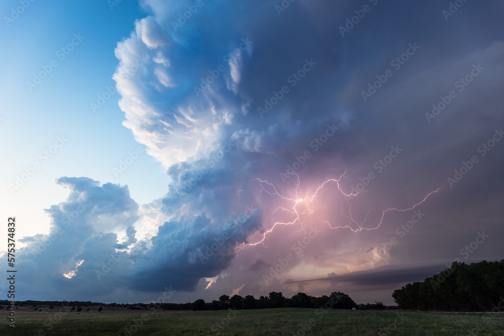 Thunderstorm cumulonimbus cloud with lightning Thunderstorm cumulonimbus cloud with lightning