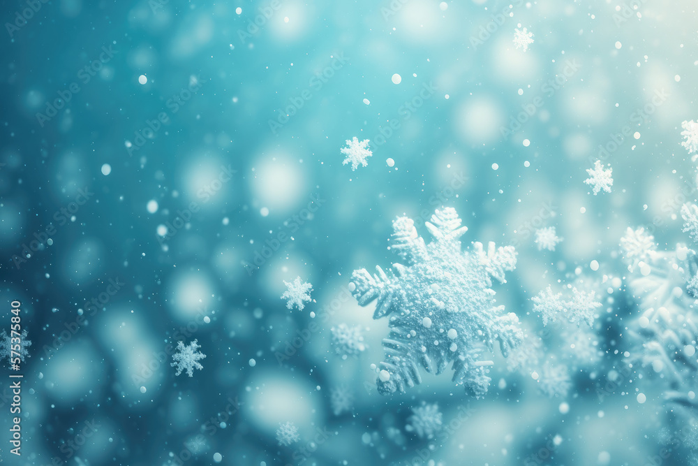 Winter background of snow and frost with free space Generative AI Winter background of snow and frost with free space Generative AI
