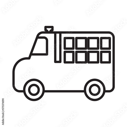 PRISONER TRANSPORT design vector icon