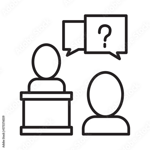 QUESTION AND AANSWER design vector icon