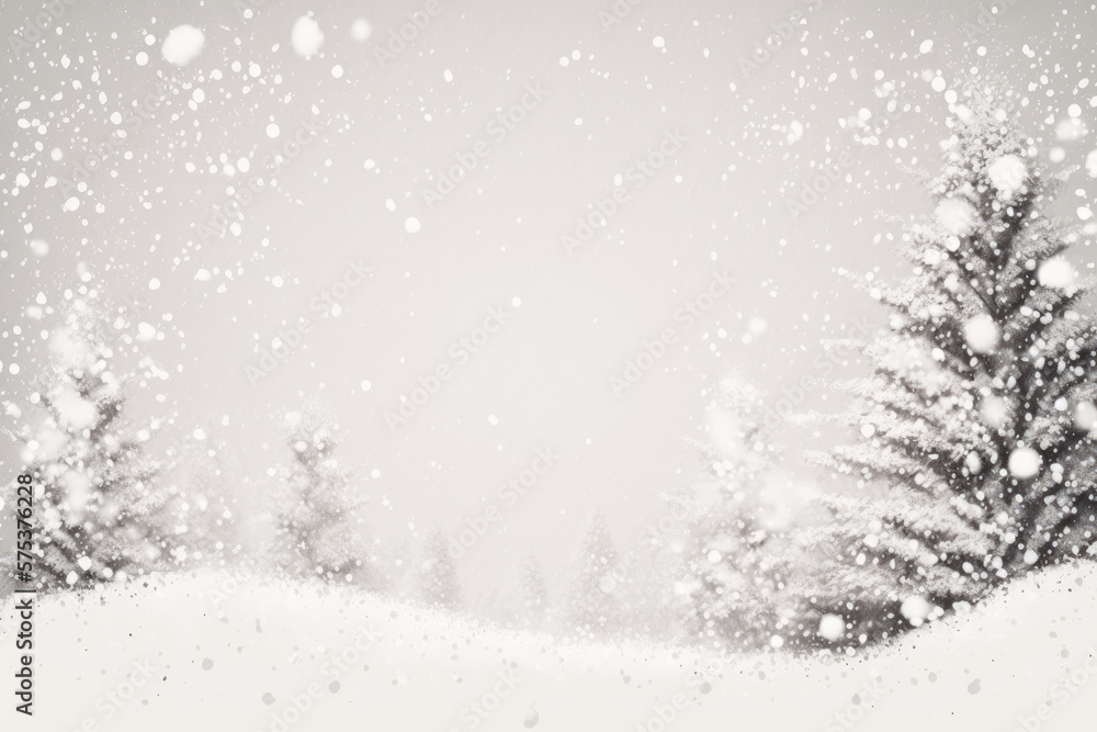 Winter background of snow and frost with free space Generative AI Winter background of snow and frost with free space Generative AI
