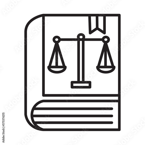 CONSTITUTIONAL LAW design vector icon