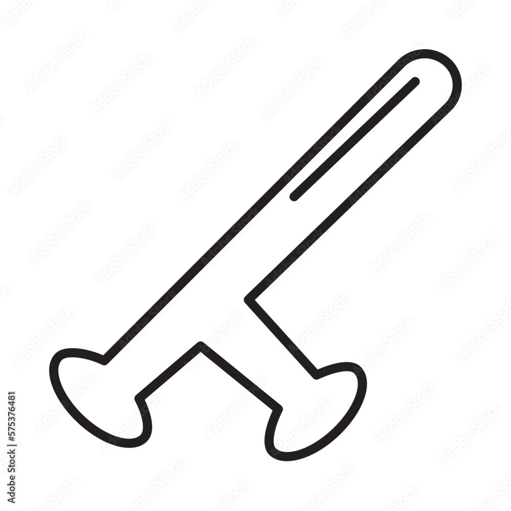 POLICE BATON design vector icon