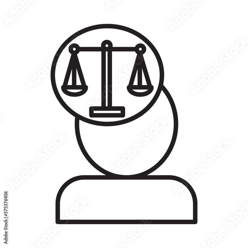 LAW AND ETHICS design vector icon