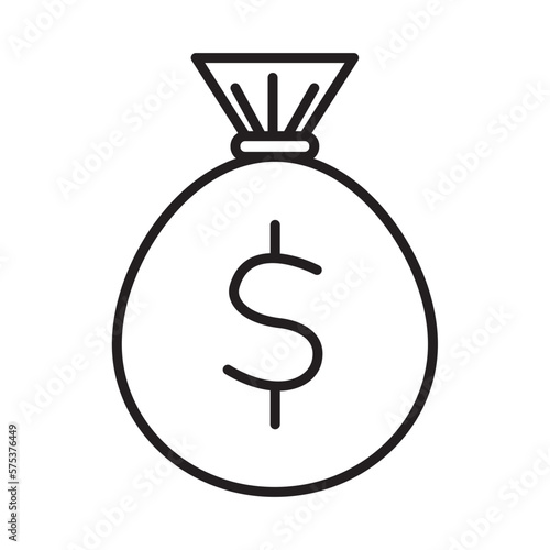MONEY BAG design vector icon