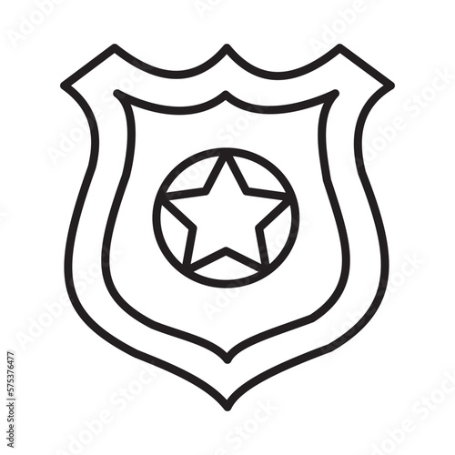 POLICE BADGE design vector icon