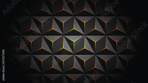 Abstract Geometric Background with Glowing Triangles