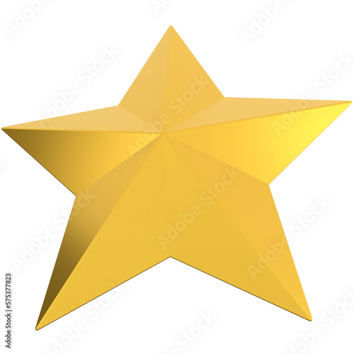 3d gold star icon  for UI  poster  banner  social media post. 3D rendering