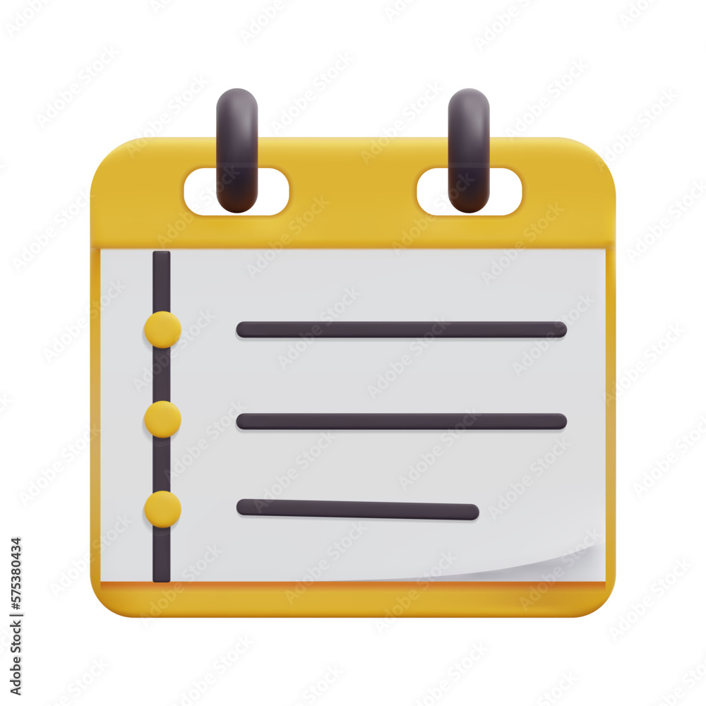 3d calendar with modern timeline diagram icon vector. Isolated on white background. 3d timeline, planner and mission concept. Cartoon minimal style. 3d time icon vector render illustration.