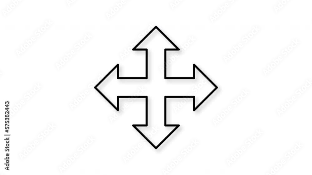 Four arrow ways. icon animation. Motion graphics. Four arrow ways. icon animation. Motion graphics.