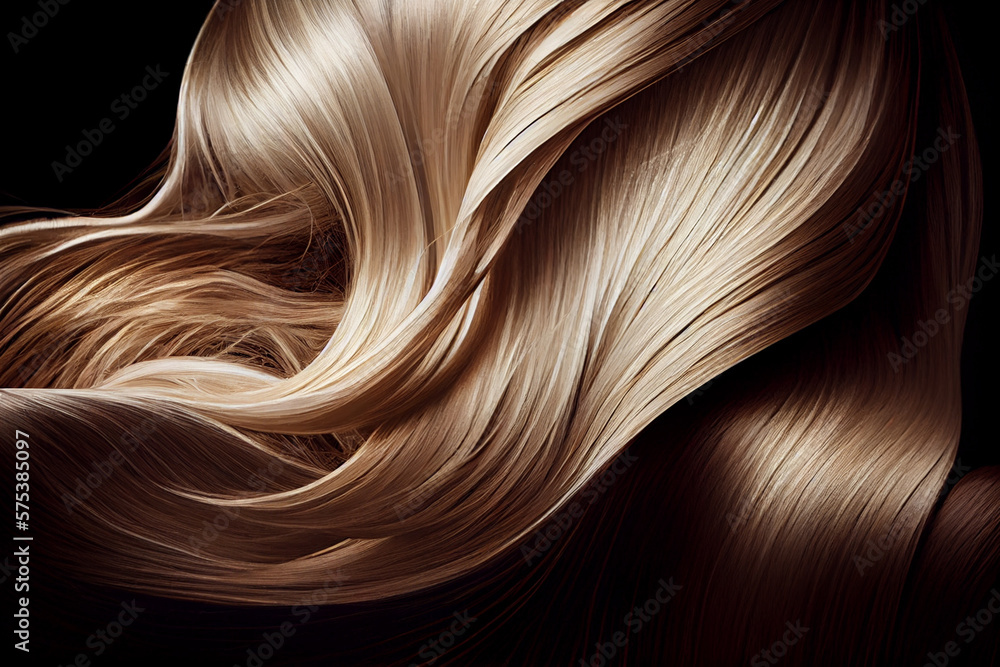 Perfekte, gesunde und glänzende Haare im Fokus eines Portraits. Perfekt für Friseur- Haarfarbe- und Shampoo- werbung. -Generative Ai Perfekte, gesunde und glänzende Haare im Fokus eines Portraits. Perfekt für Friseur- Haarfarbe- und Shampoo- werbung. -Generative Ai