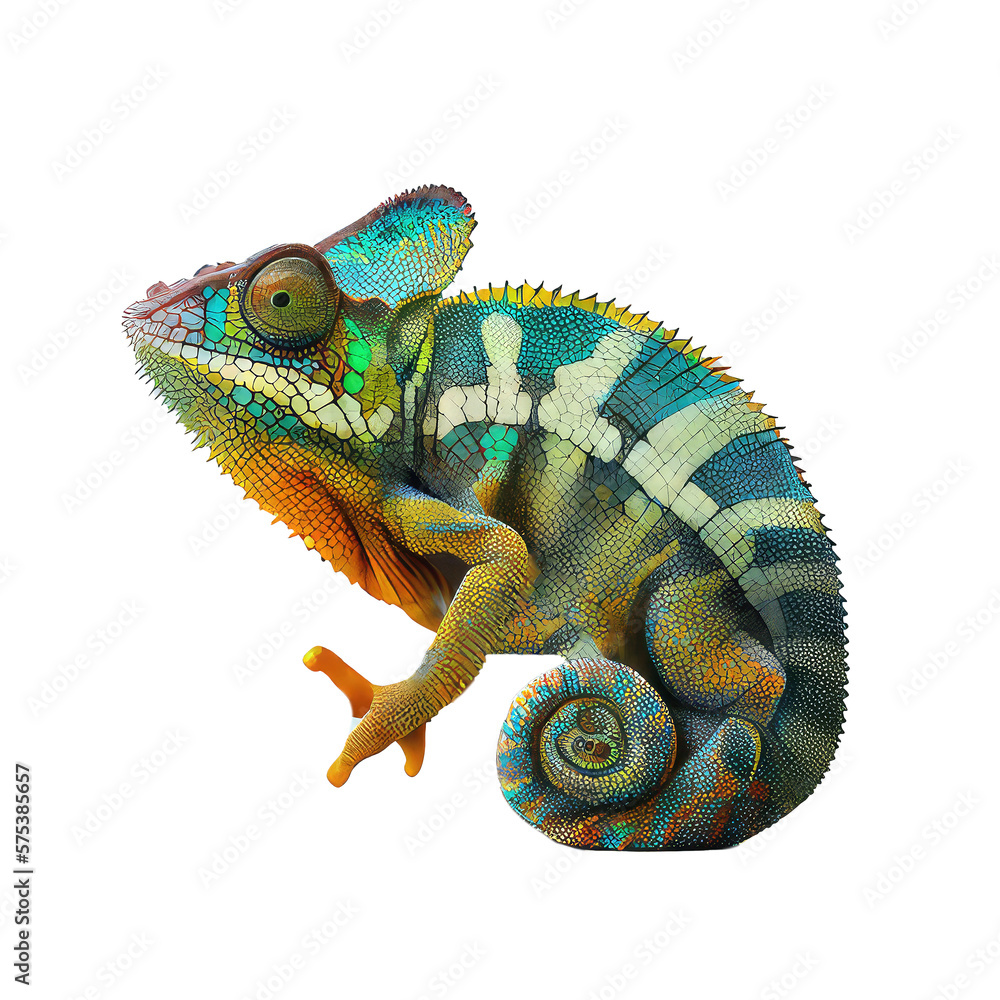 Obraz premium chameleon isolated on white