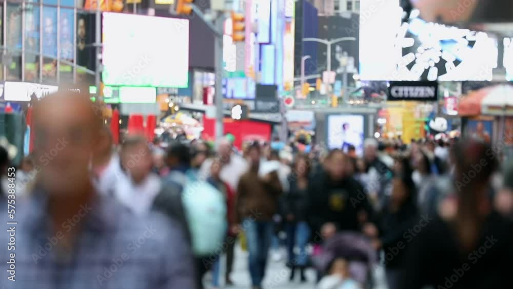 Anonymous Urban Crowd of commuters, unrecognizable tourists walking in Manhattan, NYC. 5th Avenue. Blurry Background Anonymous Urban Crowd of commuters, unrecognizable tourists walking in Manhattan, NYC. 5th Avenue. Blurry Background