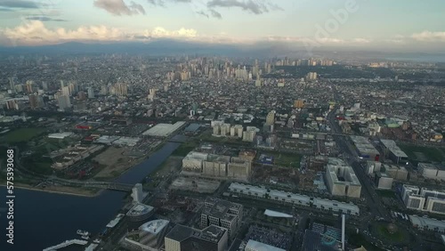 Wallpaper Mural Mall of Asia Area in Manila City in Philippines. Cityscape Skyline and Business Skyscrapers in Background Torontodigital.ca