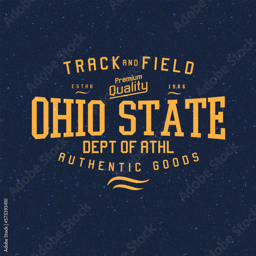 varsity and college typography for print