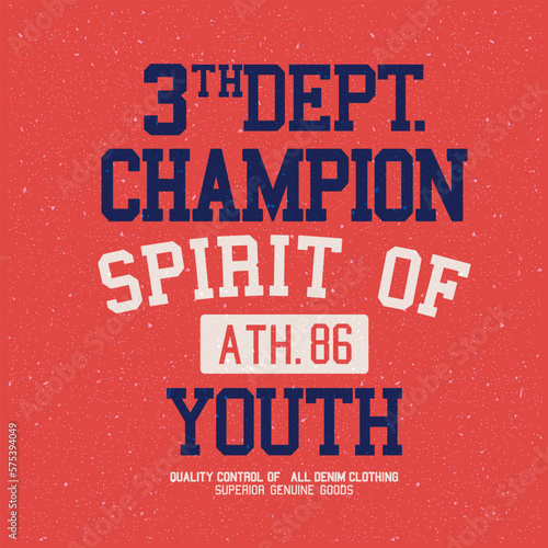 varsity and college typography for print