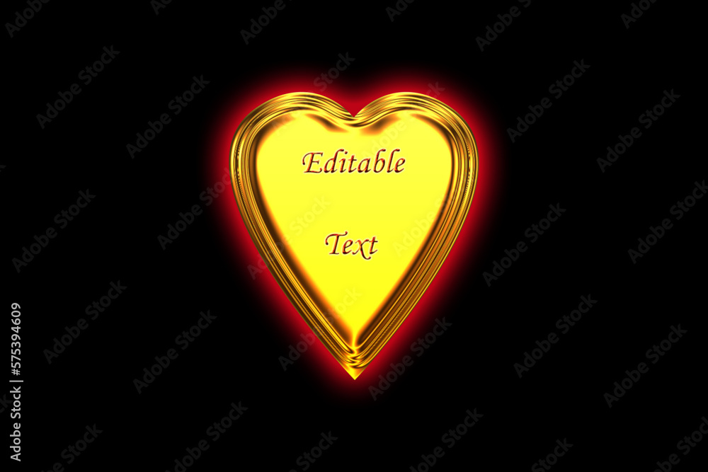 golden heart with ribbon golden heart with ribbon