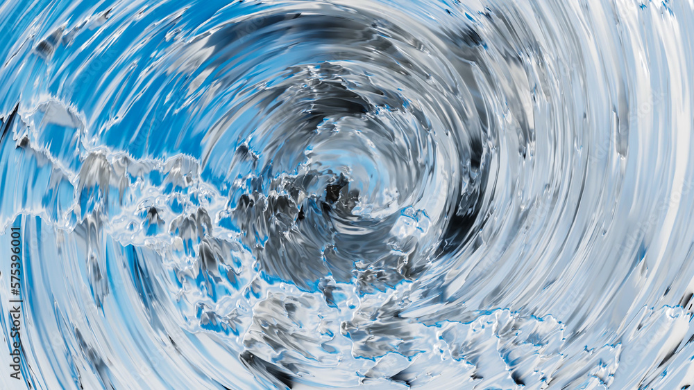 abstract wave silver figure. 3d render illustration abstract wave silver figure. 3d render illustration
