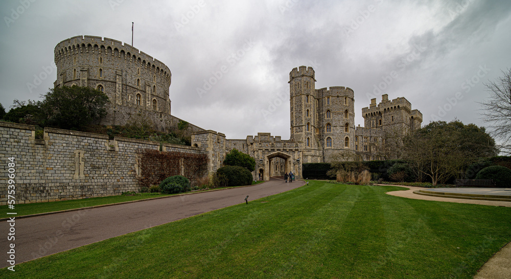 Windsor castle royal residence at Windsor in the English county of Berkshire - obrazy, fototapety, plakaty 