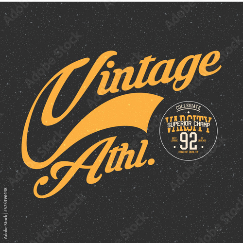varsity and college typography for print