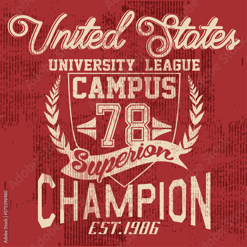 Varsity sport . t-shirt design for apparel