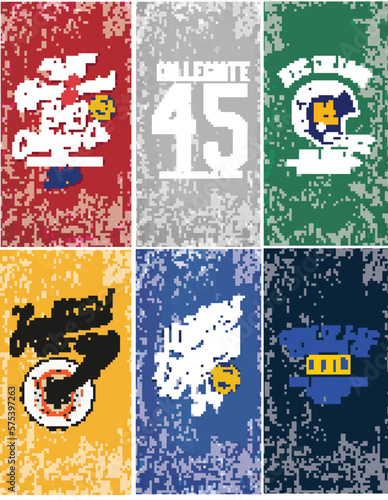 college and varsity typography for print