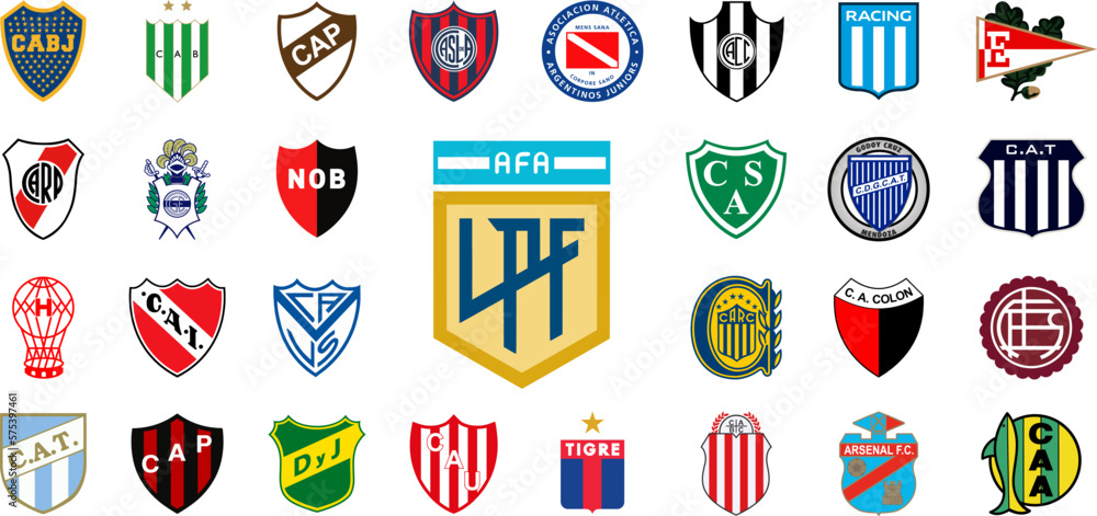 Argentine Primera Division Liga Profesional 2022-23. Boca Juniors, River  Plate, Newells Old Boys, Club de Gimnasia y Esgrima La Plata, Atletico  Platense,, etc. Kyiv, Ukr - Feb 25, 2023 Stock Vector | Adobe Stock