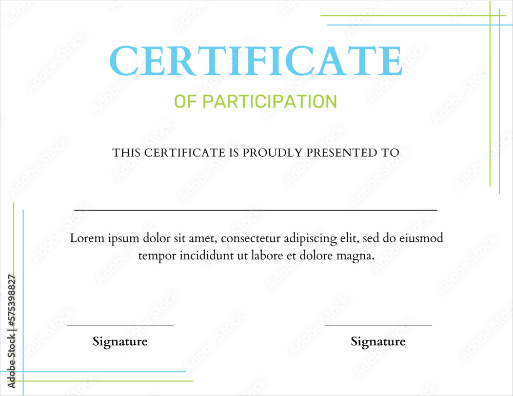 Certificate of Participation Certificate of Participation