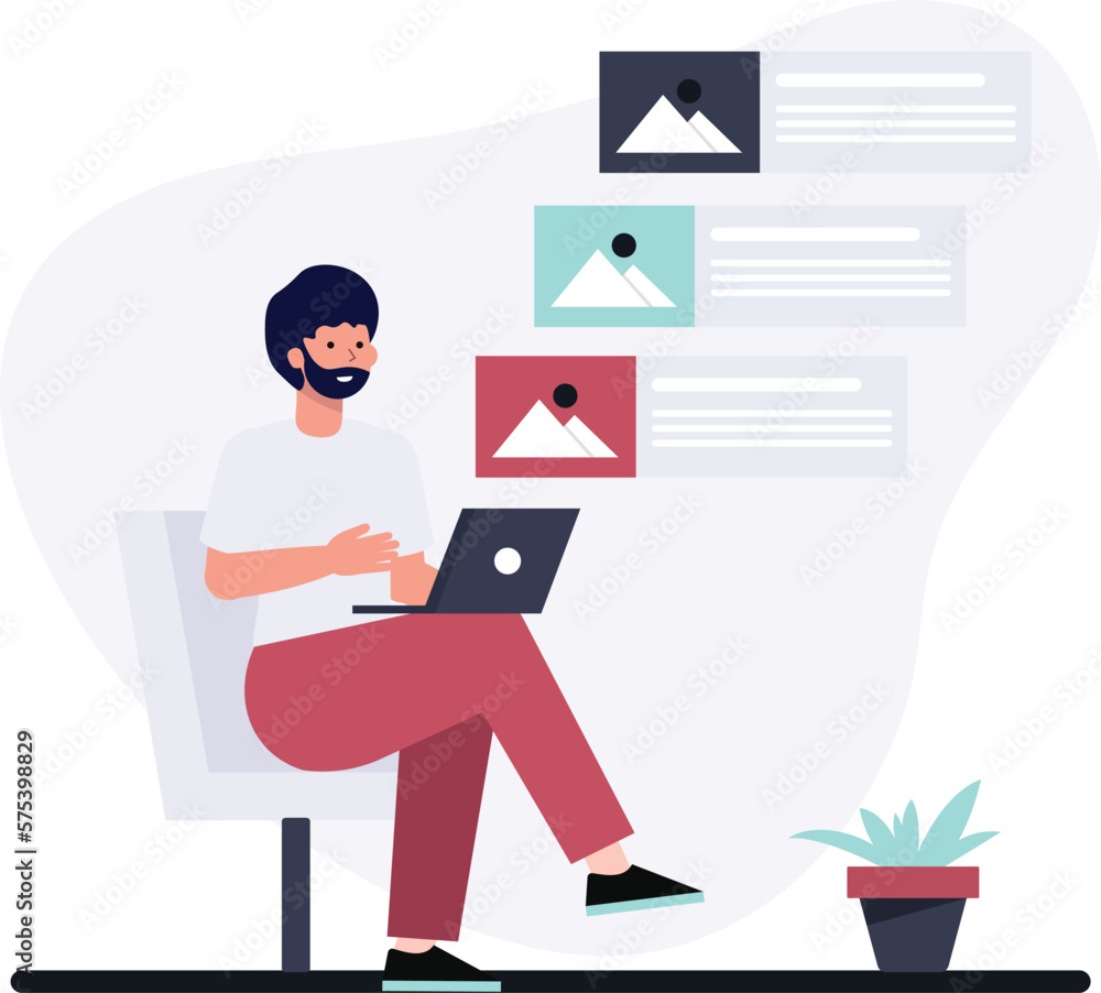 Online Work And Collaboration Illustration Pack Online Work And Collaboration Illustration Pack